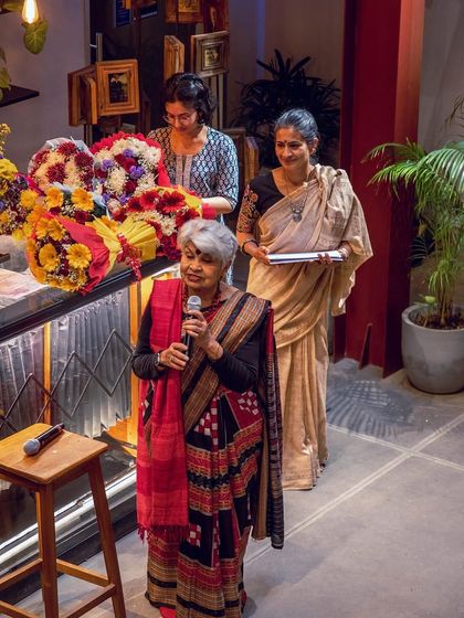 Esteemed guests addressing the audience at our student showcase. It is always an honor to have such wonderful encouragement for the children.