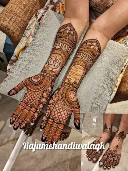 Raju Mehendi - Bridal Mehendi Complete the Look: Bridal Feet Designs photo 18