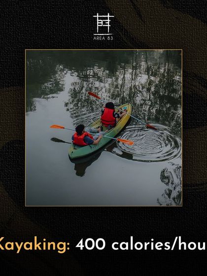 Kayaking is not only relaxing but also a great workout, burning around 400 calories per hour.