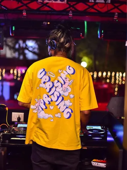 Another shot from the back, showing my 'Uprising' shirt. It's all about rising to the occasion and shining.