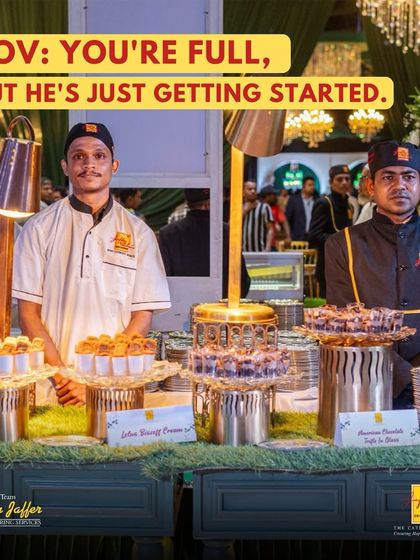 POV: You're full, but our dessert chef is just getting started. Our dessert counters are always brimming with tempting options, ensuring there's always room for something sweet.
