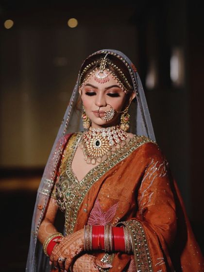 A beautiful shot from my wedding day. The intricate details of the lehenga and the complete look show why so many girls wanted to rent this very piece.
