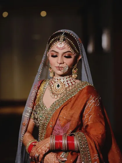 A beautiful shot from my wedding day. The intricate details of the lehenga and the complete look show why so many girls wanted to rent this very piece.