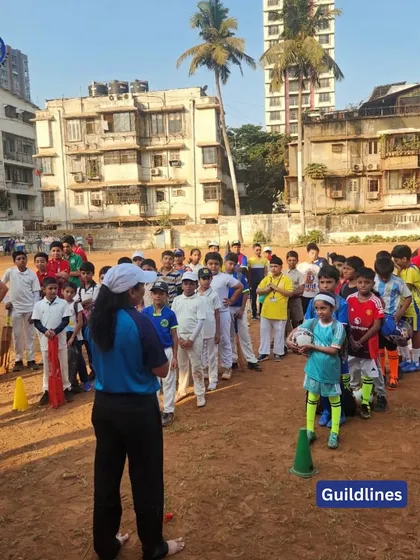 A coach laying down the guidelines at our Matunga sports camp. Discipline and clear instruction are the cornerstones of our training methodology.