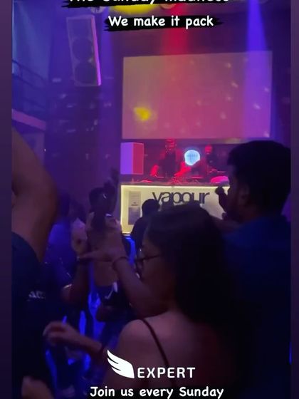 The Sunday Madness at Vapour is a weekly affair. We make sure it's packed every single time with a mix of all genres to keep everyone happy.