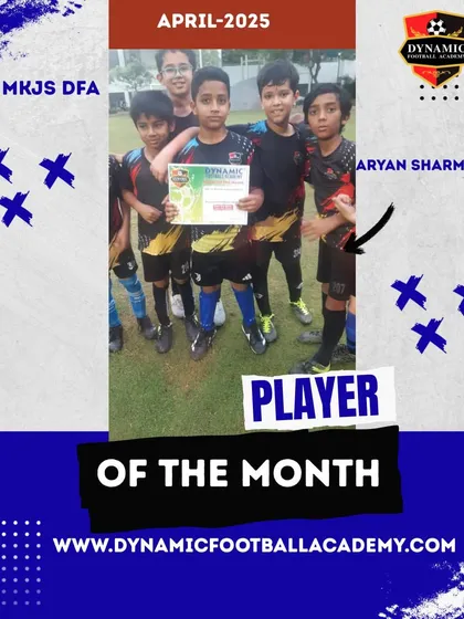 Celebrating Aryan Sharma, our Player of the Month for April, surrounded by his proud teammates. Team success and individual recognition go hand in hand.