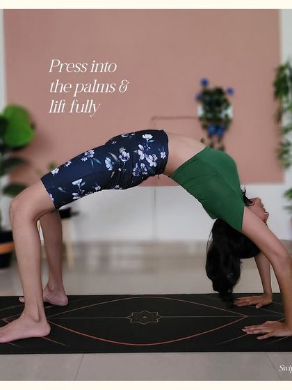 The final step is to press firmly into the palms and lift fully into the pose. This requires strength in the arms, legs, and back.