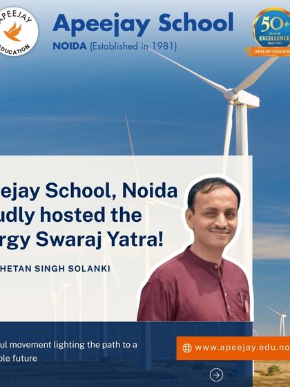 We were proud to host the Energy Swaraj Yatra, a powerful movement lighting the path to a sustainable future. This visit by Prof. Chetan Singh Solanki reinforced our commitment to green education.