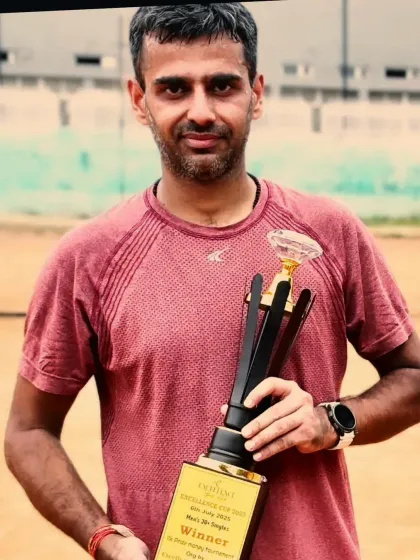 A huge congratulations to Maneesh Sharma on his win at the Excellence Cup. His passion and dedication prove that our adult tennis program delivers real results, no matter your age.