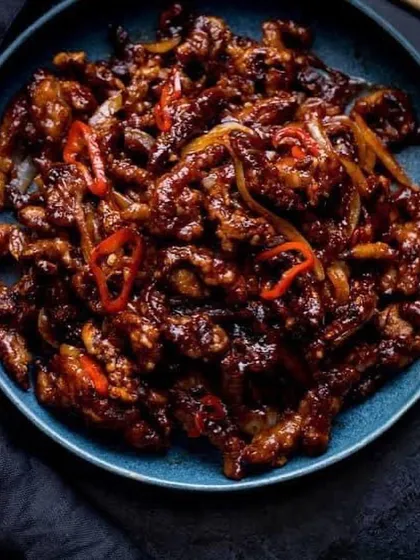 My Chilli Shrimp Oil used to create a delicious crispy chilli beef dish. It shows how versatile this condiment is for your Asian cooking.