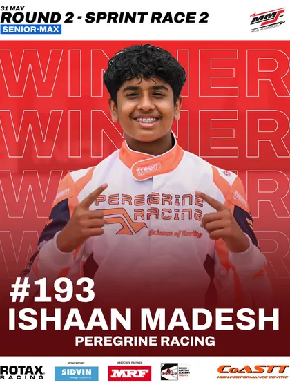 Ishaan Madesh gets the job done, winning Round 2 of the Meritus Cup in the Senior Max class.