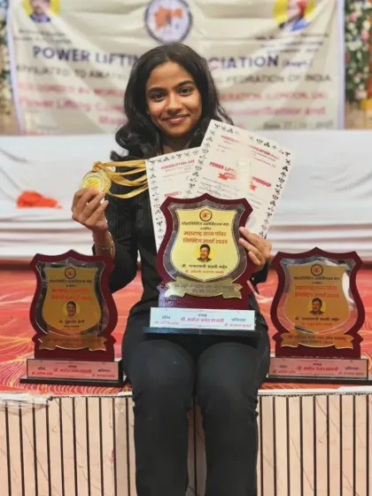 Arya More with her well-deserved medals and trophies. We are incredibly proud of her achievements.