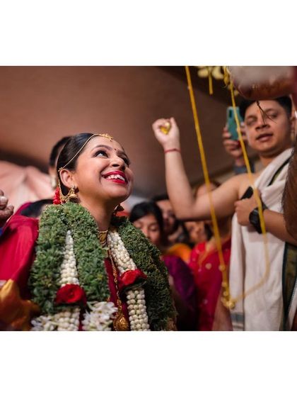 The look of pure joy and anticipation on my bride's face as she participates in the wedding rituals. This is what it's all about.