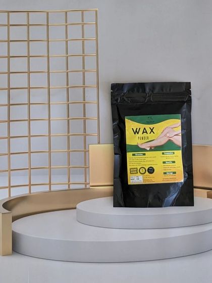 A closer look at my natural Wax Powder. It's easy to use, gentle on the skin, and provides long-lasting results by removing hair from the root.