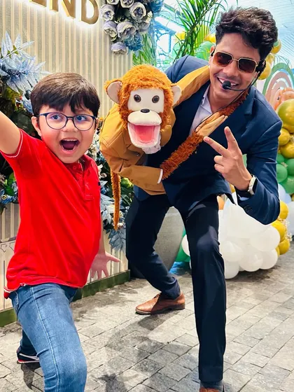The pure excitement of a child meeting Rancho for the first time. This picture from a kids' event captures the joy and energy that are at the heart of every performance we do.