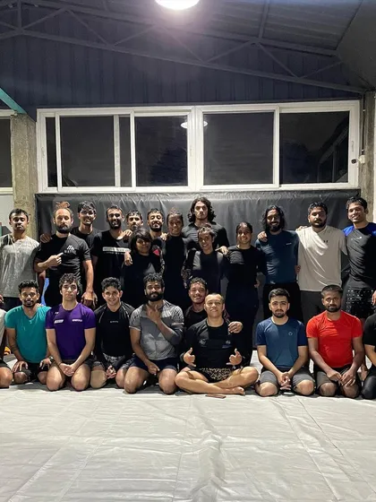 The evening class crew after some good rolls. This is our family, showing up day after day to put in the work.