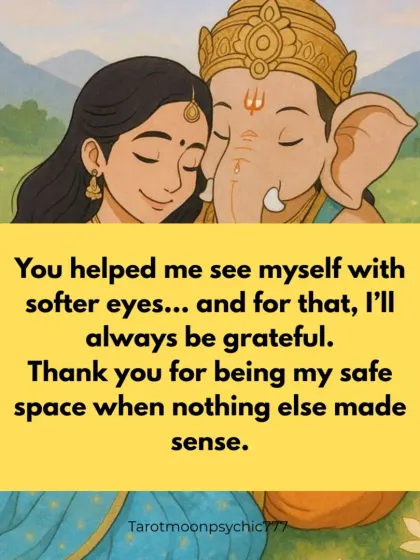 "You helped me see myself with softer eyes... and for that, I'll always be grateful." This is my thank you to Ganesha for being my safe space when nothing else made sense.