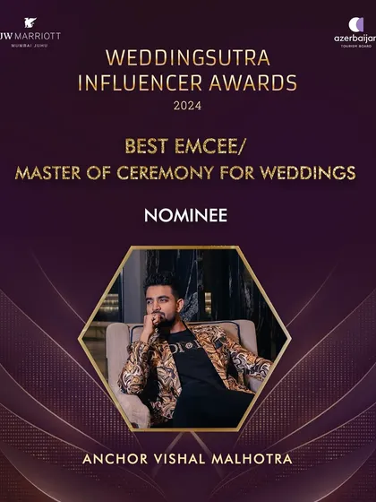 Grateful beyond words to be nominated for the WeddingSutra Influencer Awards for the third year in a row. This consistency is a result of the passion I pour into every single event.