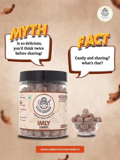 Myth: Our Imly Candy is so delicious, you'd think twice before sharing. Fact: Candy and sharing? What's that? Grab your own jar because this is one treat you won't want to share.