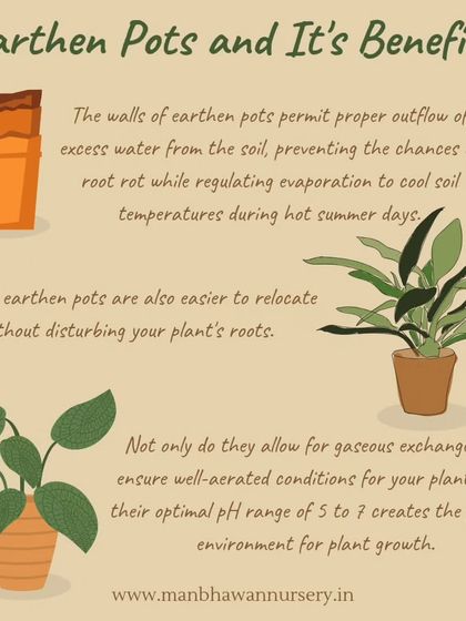 Earthen pots, or terracotta pots, are a classic for a reason. Their porous walls permit proper outflow of excess water, preventing root rot and helping to cool soil temperatures on hot summer days.