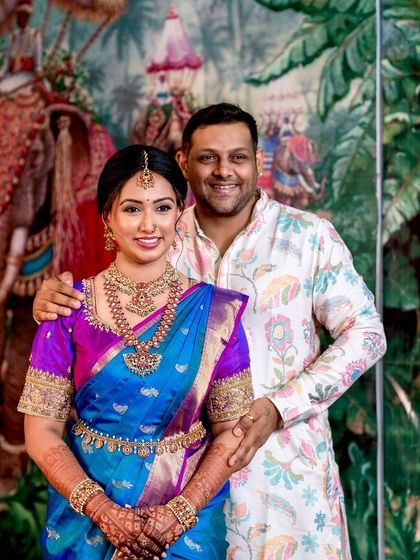 A beautiful family portrait from my brother's wedding, featuring my friend Spoorthi. Being able to share my skills with loved ones on such important days is truly special.