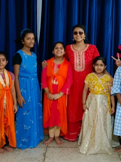 A happy group photo after our semi-classical workshop. It was a wonderful experience for the kids to learn a new style and perform together.