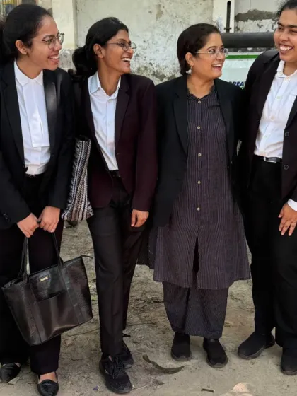 A candid moment with my team of young, bright lawyers. I believe in mentoring the next generation and fostering a supportive and dynamic work environment.