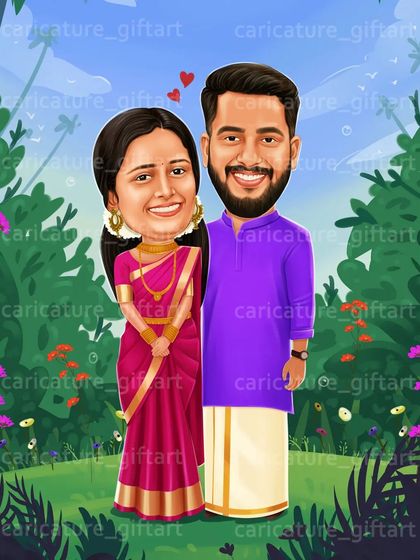 Sreeni - Custom Illustrated Invitations Wedding & Engagement Caricatures photo 3