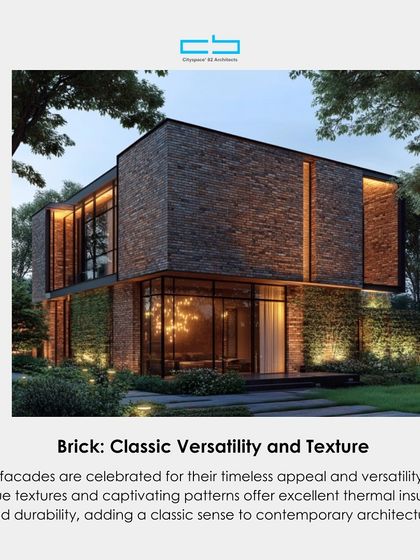 An overview of brick facades, celebrated for their timeless appeal and versatility. Their unique textures and patterns offer excellent thermal insulation and durability, adding a classic sense to contemporary architecture.