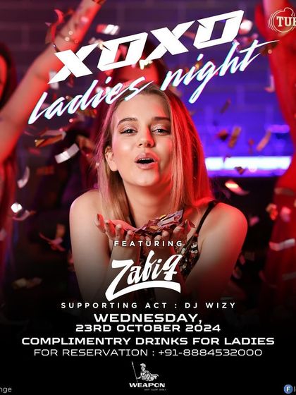 A Wednesday "XOXO Ladies Night" at Loft38. It's a great mid week break for everyone to let loose and dance.