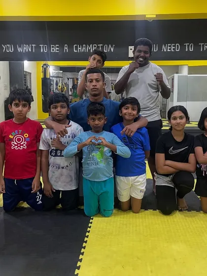 Our little warriors after a great session. We create a fun and disciplined environment where kids build confidence and strength, one class at a time.