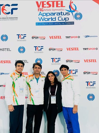 The complete contingent from our academy at the FIG Apparatus World Cup. This represents our commitment to achieving excellence on a global scale.