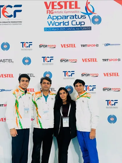 The complete contingent from our academy at the FIG Apparatus World Cup. This represents our commitment to achieving excellence on a global scale.