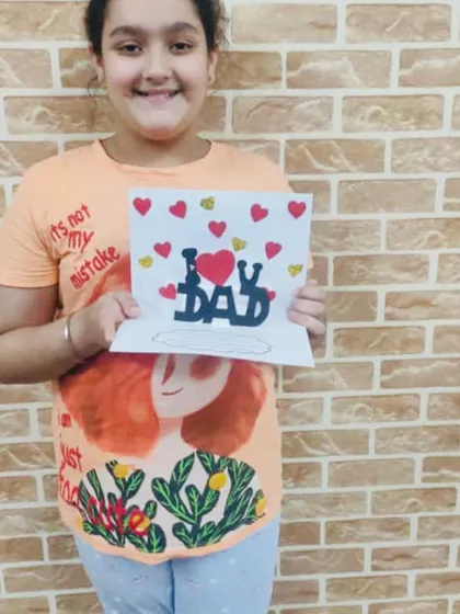 Another wonderful Father's Day card made by one of our students. It’s so rewarding to see them put their hearts into their artwork.