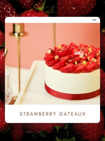 Our classic Strawberry Gateaux, a simple yet perfect dessert from our winter menu.