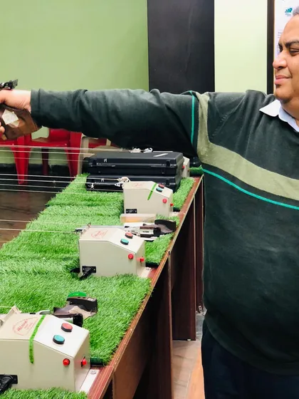 One of our students enjoying his practice session. We aim to make every visit to the range a positive and rewarding experience.