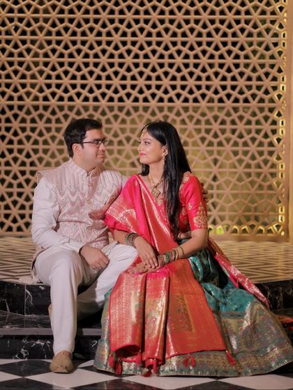 A traditional look from the same pre-wedding shoot, showing my versatility in creating different styles for the same client.
