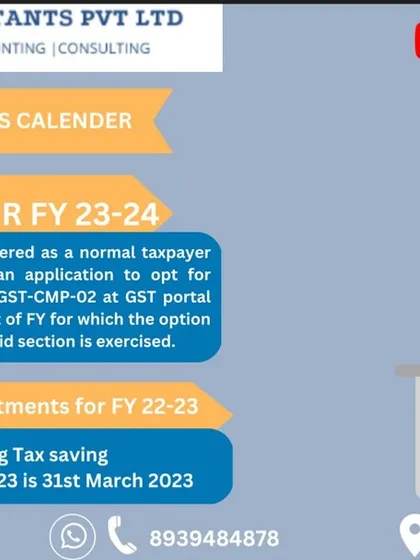 This weekly due date calendar highlights the March 31st deadline for completing tax-saving investments for the financial year. Planning your investments early is key to maximizing tax benefits.