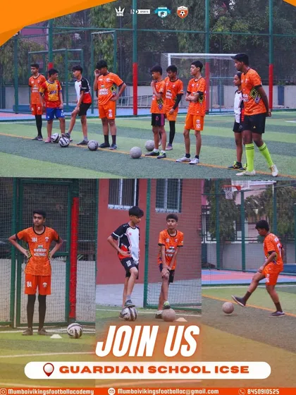 A collage showing various drills at our Guardian School turf. We offer structured and professional training.
