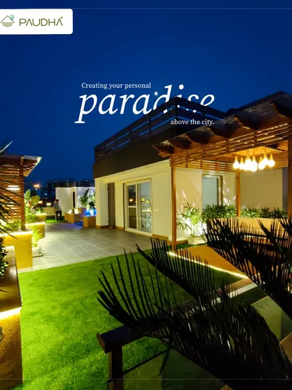 This is your personal paradise, right above the city. I designed this terrace to be a complete escape, featuring a spacious lawn area, a modern pergola with ambient lighting, and comfortable lounge furniture. It’s a space that feels both luxurious and deeply personal, perfect for hosting or finding your own moment of peace.