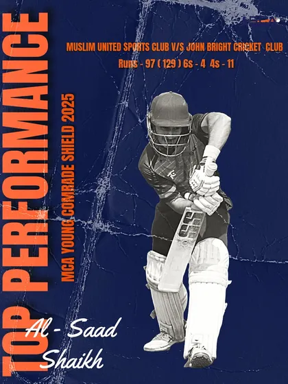 A brilliant knock of 97 from Al-Saad Shaikh in the MCA Young Comrade Shield, narrowly missing a century.