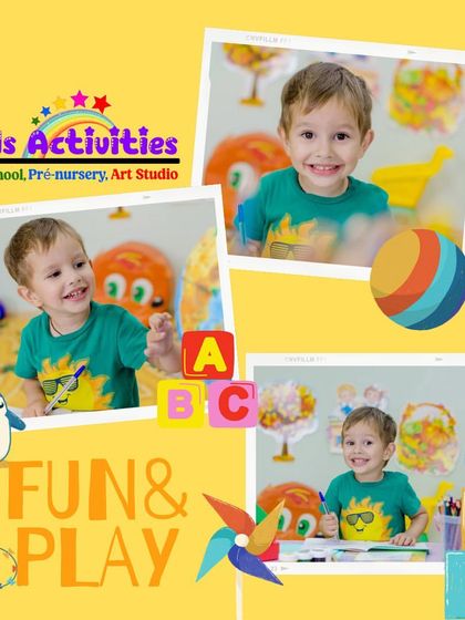 A collage of happy moments from our playschool. We focus on creating a fun and playful atmosphere where toddlers can be themselves, learn at their own pace, and develop a positive association with schooling.