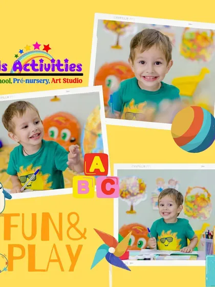 A collage of happy moments from our playschool. We focus on creating a fun and playful atmosphere where toddlers can be themselves, learn at their own pace, and develop a positive association with schooling.