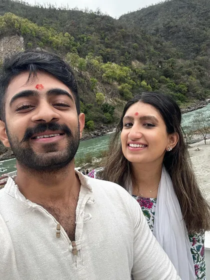 A happy selfie from our time in Rishikesh. The positive vibes and beautiful scenery always leave me feeling energized and grateful.