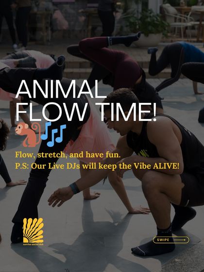 This is what a Sunday morning with our Sunrise Social Club looks like. We start with an optional 5k run, followed by Animal Flow, recovery activities, and connecting with like-minded people.