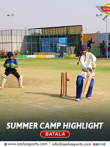 A practice match in progress during the Batala summer camp. This is where students apply what they've learned in a competitive setting.
