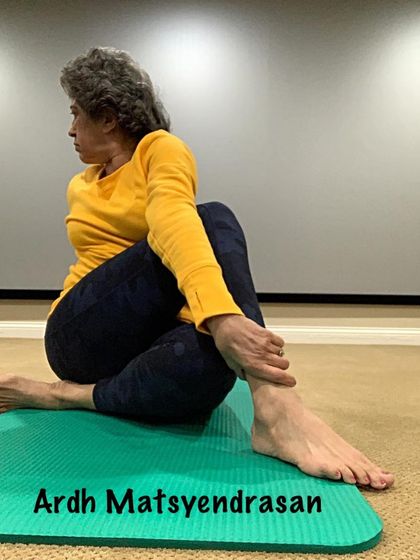 Ardha Matsyendrasana energizes the body and mind. It's a key pose for maintaining a flexible and healthy spine.