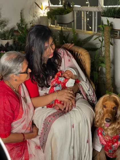 A precious moment with three generations of our family celebrating Diwali together.