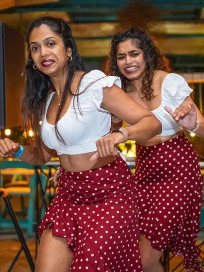 A fun and sassy moment from the ladies' shines performance. Their energy was absolutely infectious.