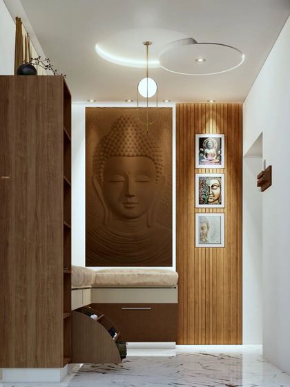 A duplicate of 112, giving a full view of the elegant and functional foyer design.